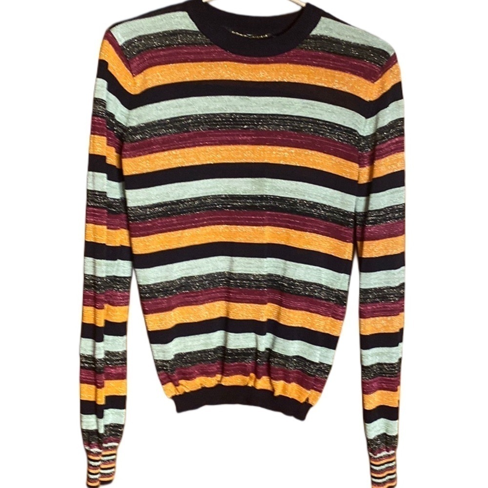 Scotch & Soda Maison Stargazer Crew Neck Metallic Yarn Sweater Sz S Pullover